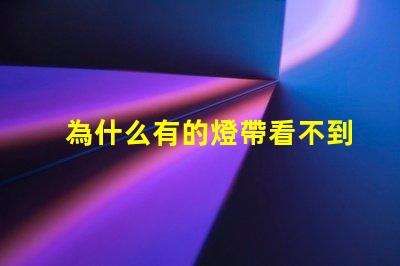 為什么有的燈帶看不到燈珠 為什么直播間看不到燈牌